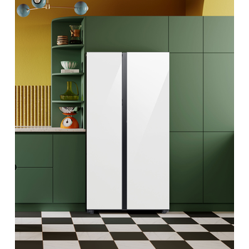 Imagen 2 de Refrigerador Samsung Bespoke Side by Side 28 pies cúbicos Blanco RS28CB760A12EM