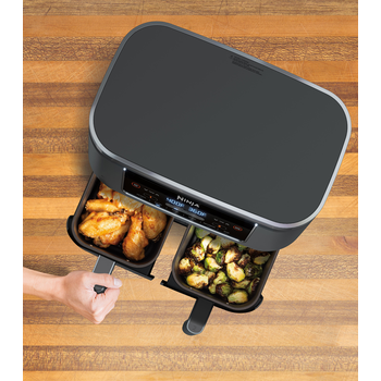 Imagen 5 de Ninja Foodi Freidora de Aire DualZone 6 en 1, modelo DZ201, color gris, capacidad de 7.5 litros