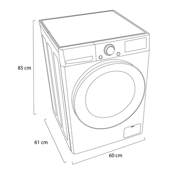 Imagen 3 de Lavasecadora Eléctrica LG de Carga Frontal 14 Kg WD14VV3S6C