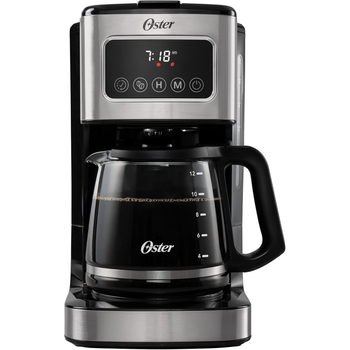 Imagen de referencia para Oster Cafetera Programable 12 Tazas con Pantalla Táctil, Filtro Reutilizable y Cuchara Medidora, Negro y Acero Inoxidable, BVSTDC4403