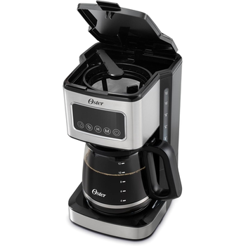 Imagen 2 de Oster Cafetera Programable 12 Tazas con Pantalla Táctil, Filtro Reutilizable y Cuchara Medidora, Negro y Acero Inoxidable, BVSTDC4403