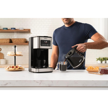 Imagen 6 de Oster Cafetera Programable 12 Tazas con Pantalla Táctil, Filtro Reutilizable y Cuchara Medidora, Negro y Acero Inoxidable, BVSTDC4403