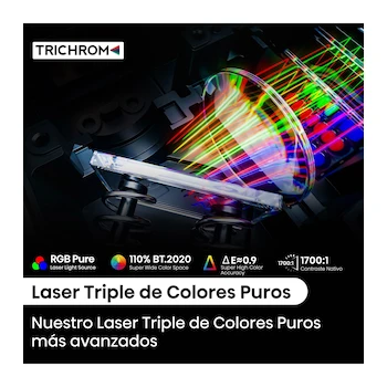 Imagen 2 de Mini proyector Hisense C2 con control remoto, cable de alimentación e instructivo