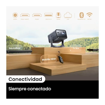 Imagen 11 de Mini proyector Hisense C2 con control remoto, cable de alimentación e instructivo