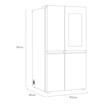 Imagen 3 de LG Refrigerador Door-in-Door Side by Side 28 Pies Cúbicos Modelo VS28QBP