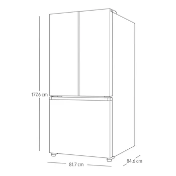 Imagen 3 de Refrigerador Samsung French Door 25 pies cúbicos Modelo RF25C5551S9/EM Color Acero con Centro de Bebidas