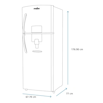 Imagen 3 de Refrigerador Mabe RME360FZMRX0 Top Mount 14 Pies Cúbicos Acero Inoxidable