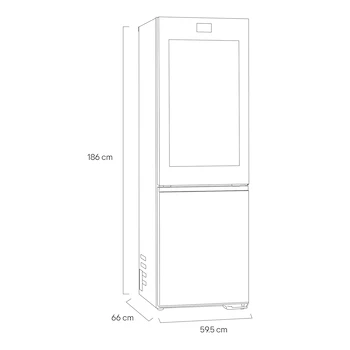 Imagen 3 de Refrigerador LG Bottom Mount 12 Pies Cúbicos Modelo GB35BVB Color Beige