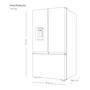 Miniatura de Refrigerador Samsung French Door 31 Pies Cúbicos Modelo RF32CG5411B1EM Color Negro
