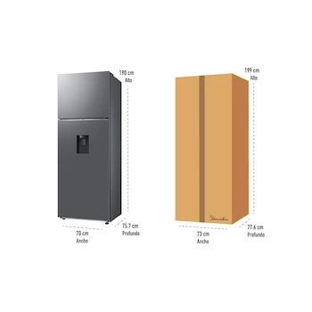 Imagen 3 de Refrigerador Samsung Top Mount Freezer 19 Pies Cúbicos Modelo RT53DG6758S9EM Color Inox