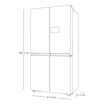 Imagen 3 de Refrigerador Samsung French Door RM90F66CDWEM 23 Pies Cúbicos AI Home Blanco