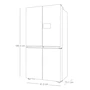 Miniatura de Refrigerador Samsung French Door RM90F66CDWEM 23 Pies Cúbicos AI Home Blanco