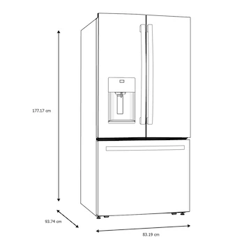 Imagen 5 de Refrigerador GE Profile Serie PFF French Door con Congelador Inferior 25 Pies Cúbicos 708 Litros Color Dark Slate Modelo PFF25LERCDS