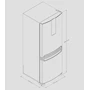 Miniatura de Refrigerador Whirlpool Bottom Mount 16 Pies Cúbicos Modelo WRE56CKTWW Color Blanco