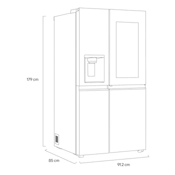 Imagen 4 de Refrigerador LG Side by Side Door-in-Door de 27 Pies Cúbicos Modelo VS28XCT
