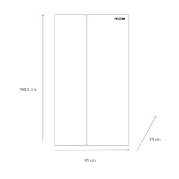 Imagen 3 de Refrigerador Mabe Dúplex IOM23WHZGS 22 Pies Cúbicos Gris