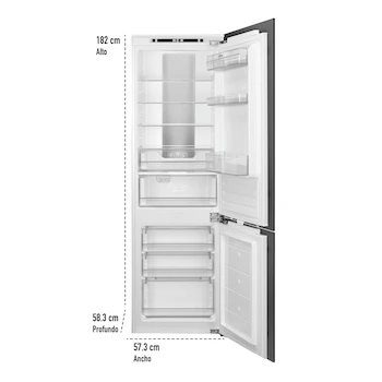 Imagen 3 de Smeg CB300UI Refrigerador Empotrable Bottom Mount 11 Pies Cúbicos Panel Ready
