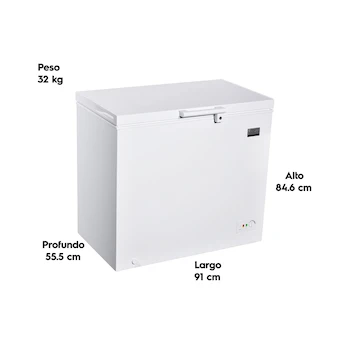 Imagen 3 de Congelador Horizontal Frigidaire FFCD07C4HRW Blanco 7 Pies Cúbicos