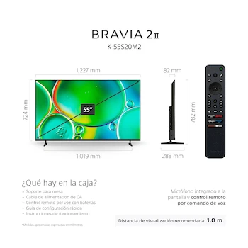 Imagen 3 de Sony BRAVIA 2 II K-55S20M2 55 Pulgadas LED 4K Google TV