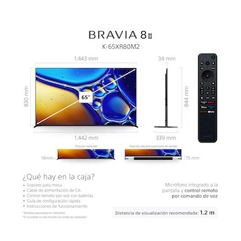 Imagen 4 de Sony Pantalla OLED 4K de 65 Pulgadas Plana Serie Bravia 8 Modelo K-65XR80M2
