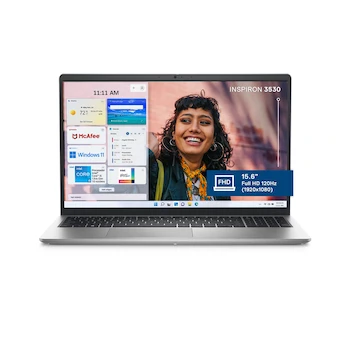 Imagen alusiva al producto Laptop Dell Inspiron 3530 de 15.6 Pulgadas con Procesador Intel Core i5, Memoria RAM de 16 GB, Almacenamiento SSD de 512 GB, Color Plata