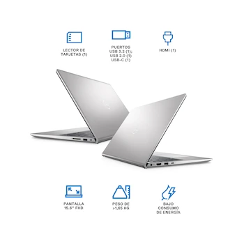 Imagen 3 de Laptop Dell Inspiron 3530 de 15.6 Pulgadas con Procesador Intel Core i5, Memoria RAM de 16 GB, Almacenamiento SSD de 512 GB, Color Plata