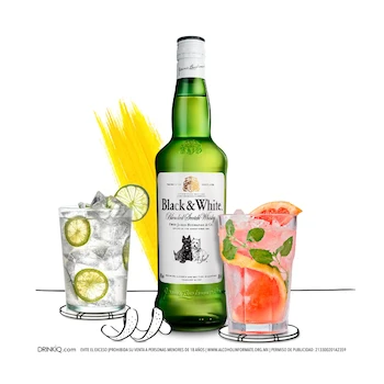 Imagen 2 de Black & White Original Blended Scotch Whisky 700 ml