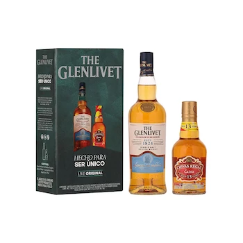 Imagen de referencia para The Glenlivet Founder's Reserve Single Malt Scotch Whisky 700 ml + Chivas Regal Extra 13 Years Blended Scotch Whisky 375 ml