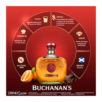 Imagen 5 de Whisky Buchanan's Red Seal Blended Scotch 750 ml