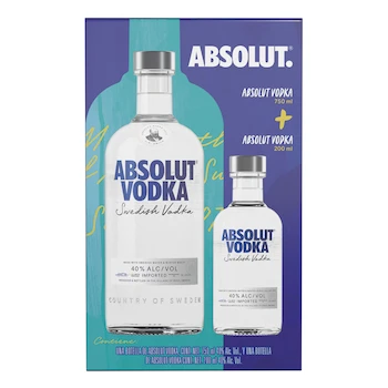 Imagen 2 de Paquete Vodka Absolut 750 ml + Vodka Absolut 200 ml