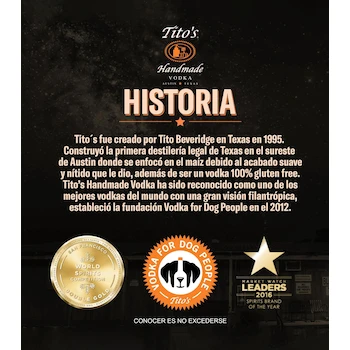 Imagen 2 de Tito's Handmade Vodka Tito's 750 ml