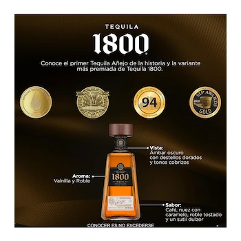 Imagen 5 de 1800 Tequila Añejo, 700 ml