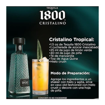 Imagen 2 de Tequila 1800 Añejo Cristalino Botella 700 ml