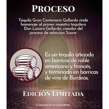 Imagen 4 de Gran Centenario Tequila Extra Añejo Gallardo 750 ml