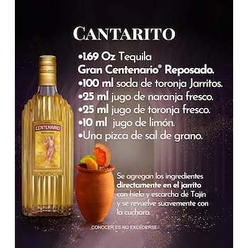 Imagen 4 de Tequila Reposado Gran Centenario Botella 700 ml