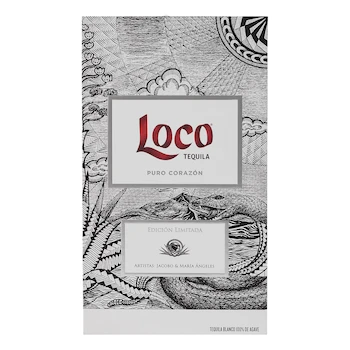 Imagen de referencia para Loco Tequila Blanco Puro Corazón Edición Limitada Serpiente 750 ml