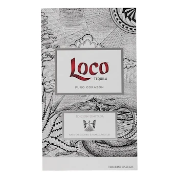 Imagen de referencia para Loco Tequila Blanco Puro Corazón Edición Limitada Murciélago 750 ml