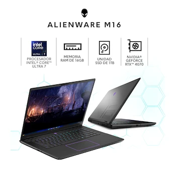 Imagen 3 de Laptop Gamer Alienware m16 R2 16" Intel Core Ultra 7 16GB RAM 1TB SSD NVIDIA GeForce RTX 4070 Negra