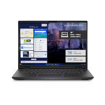 Imagen de referencia para Dell Alienware m16 Gaming Laptop 16" Intel Core Ultra 7 155H NVIDIA GeForce RTX 4050 16GB RAM 1TB SSD Dark Side of the Moon