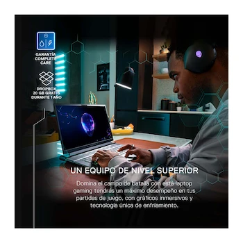 Imagen 2 de Dell Alienware m16 Gaming Laptop 16" Intel Core Ultra 7 155H NVIDIA GeForce RTX 4050 16GB RAM 1TB SSD Dark Side of the Moon