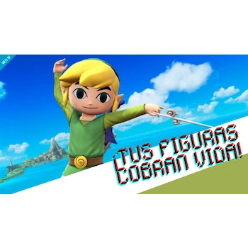 Imagen 4 de Nintendo Amiibo Figura Toon Link Super Smash Bros. Series Compatible con Nintendo Switch