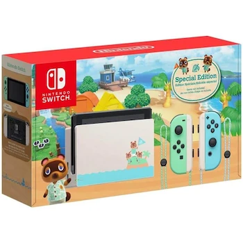 Imagen alusiva al producto Nintendo Switch Animal Crossing: New Horizons Edition Console with Pastel Green and Blue Joy-Con, White Themed Dock, Straps, HDMI Cable, and AC Adapter