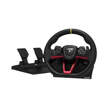 Imagen de referencia para Volante Inalámbrico HORI Racing Wheel Apex para PlayStation 5, PlayStation 4 y PC, Color Negro, con Pedales Incluidos