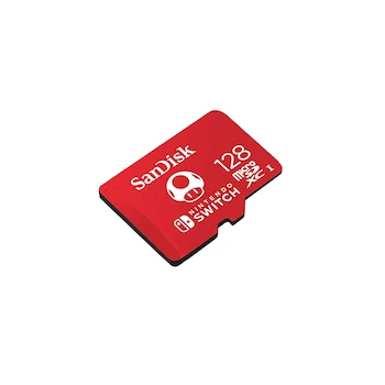 Imagen 2 de SanDisk SDSQXAO-128G-GNCZN MicroSDXC 128GB Memory Card for Nintendo Switch Red