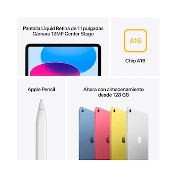 Imagen 4 de Apple iPad 11 Wi-Fi 11" Chip A16 8 GB RAM 256 GB Amarillo