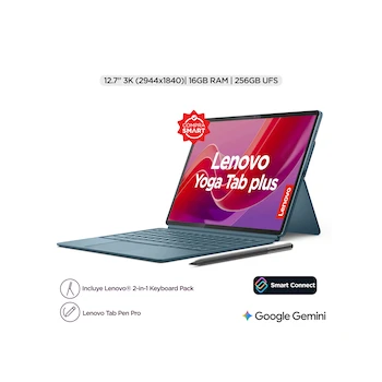 Imagen alusiva al producto Tablet Lenovo Yoga Tab Plus 12.7" 16GB RAM 256GB UFS con Teclado 2 en 1 y Tab Pen Pro