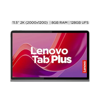 Imagen alusiva al producto Lenovo Tab Plus TB351FU Tablet 11.5" 128GB Storage 8GB RAM Android OS MediaTek Helio G99 Processor Luna Grey Wi-Fi
