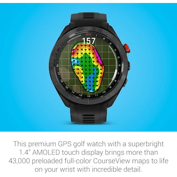Imagen 3 de Garmin Approach S70 Reloj Deportivo para Golf de 47 mm Color Negro Cerámico