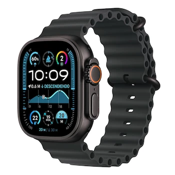 Imagen 2 de Apple Watch Ultra 2 GPS + Cellular, Caja de Titanio Negro de 49 mm, Correa Ocean Negra