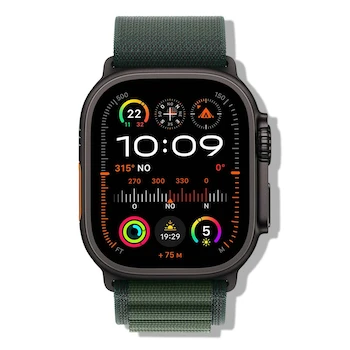 Imagen de referencia para Apple Watch Ultra 2 GPS + Cellular Caja de Titanio Negro 49 mm Correa Alpine Verde Oscuro Chica